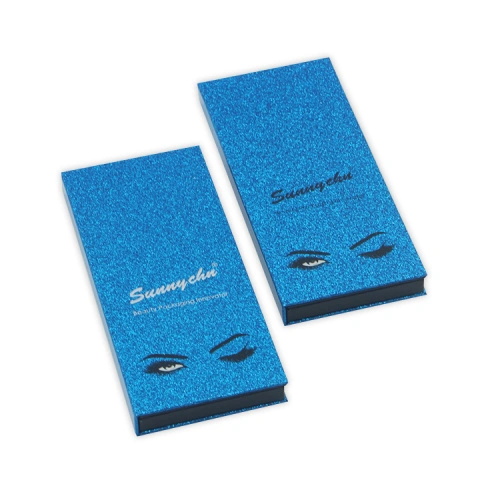 Attractive blue empty customized eyeshadow palette box